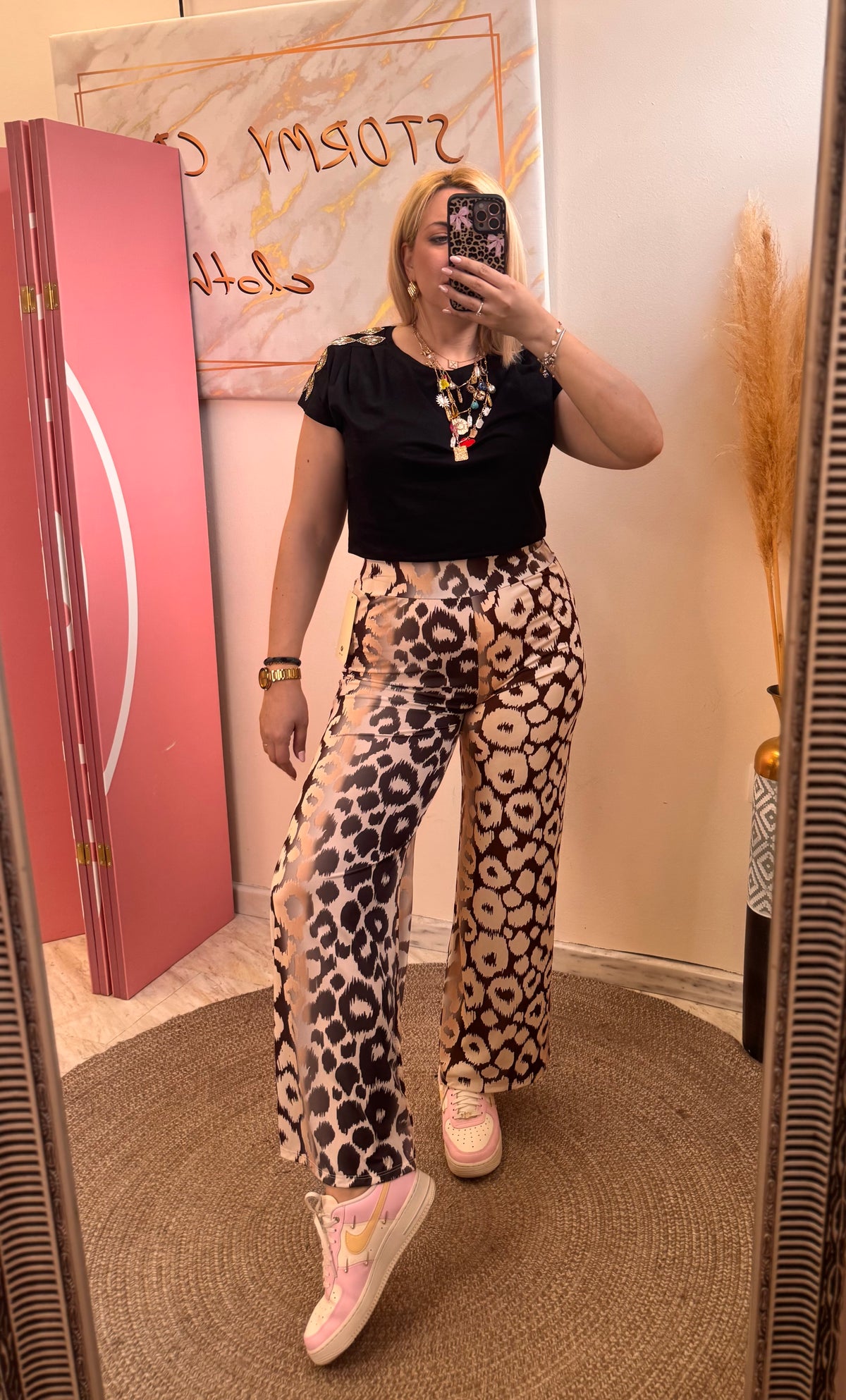 Leopard 🐆 gold elastic pant