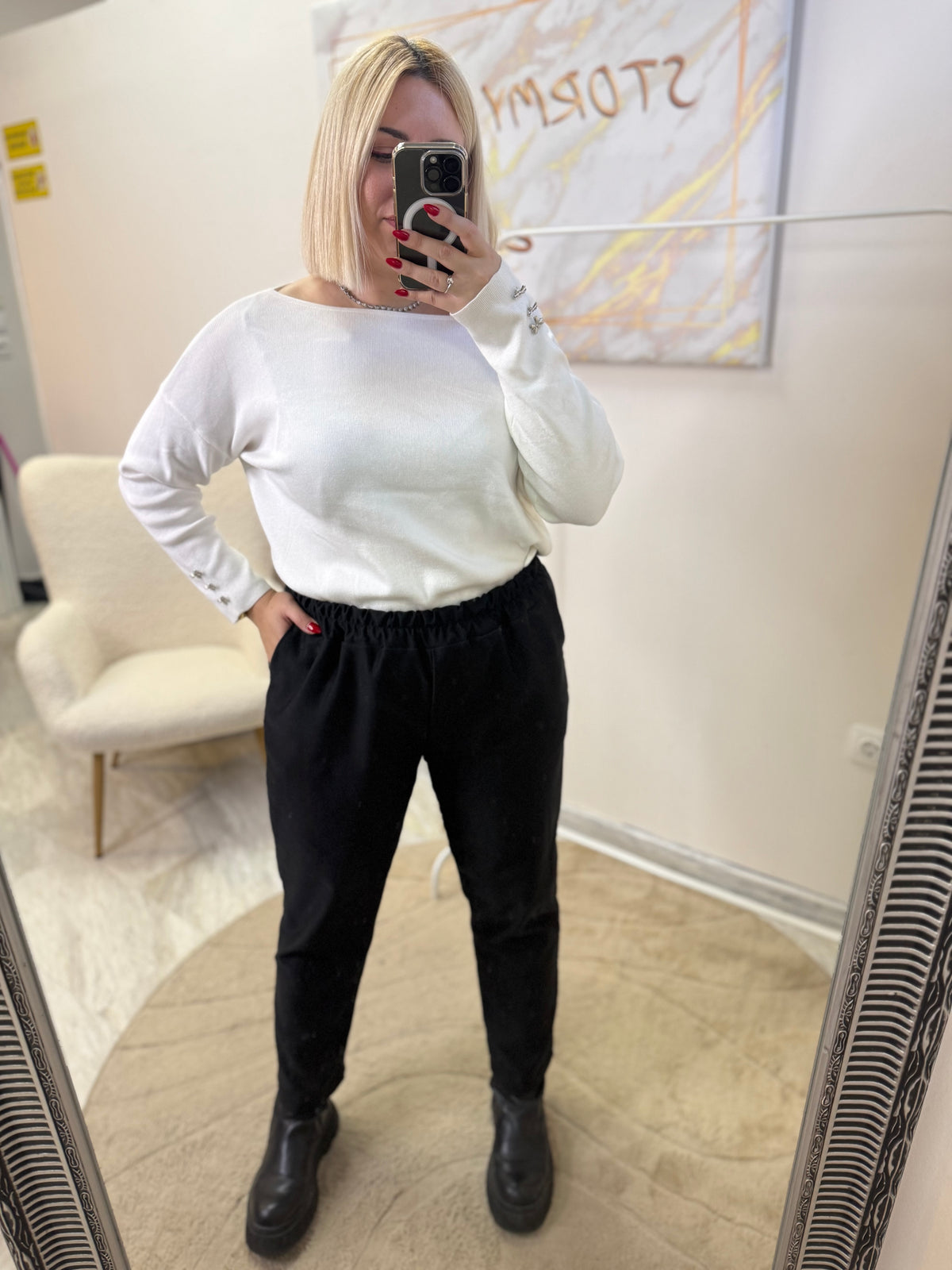 Carrot Pant Black Plus size