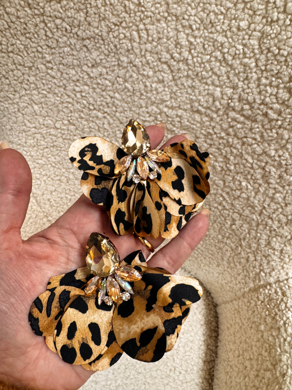 Leopard Crystal Earrings