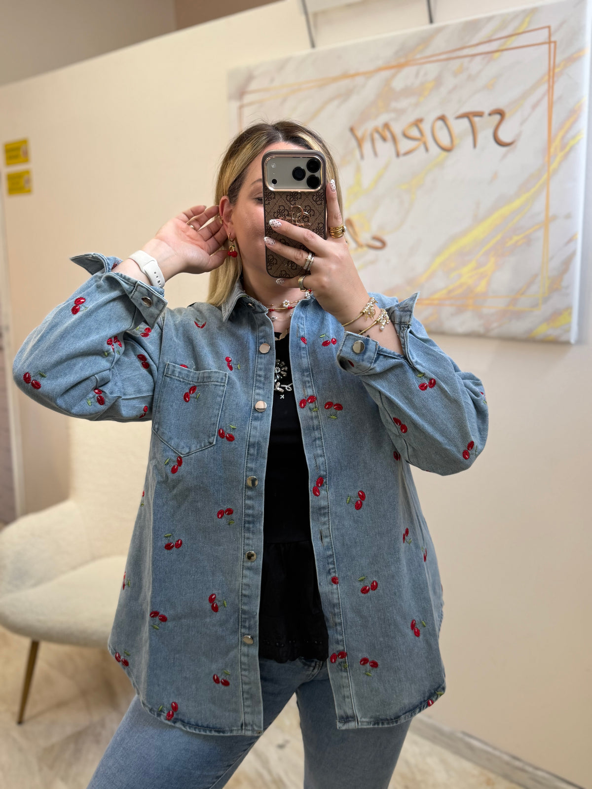 Cherry 🍒 Jean Jacket