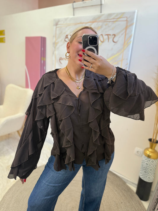 Penelope Shirt Chocolate