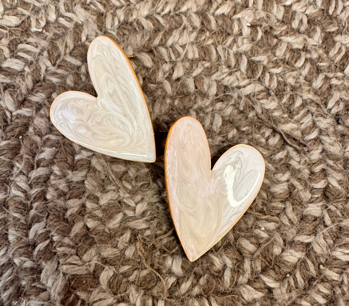 Love Earrings White