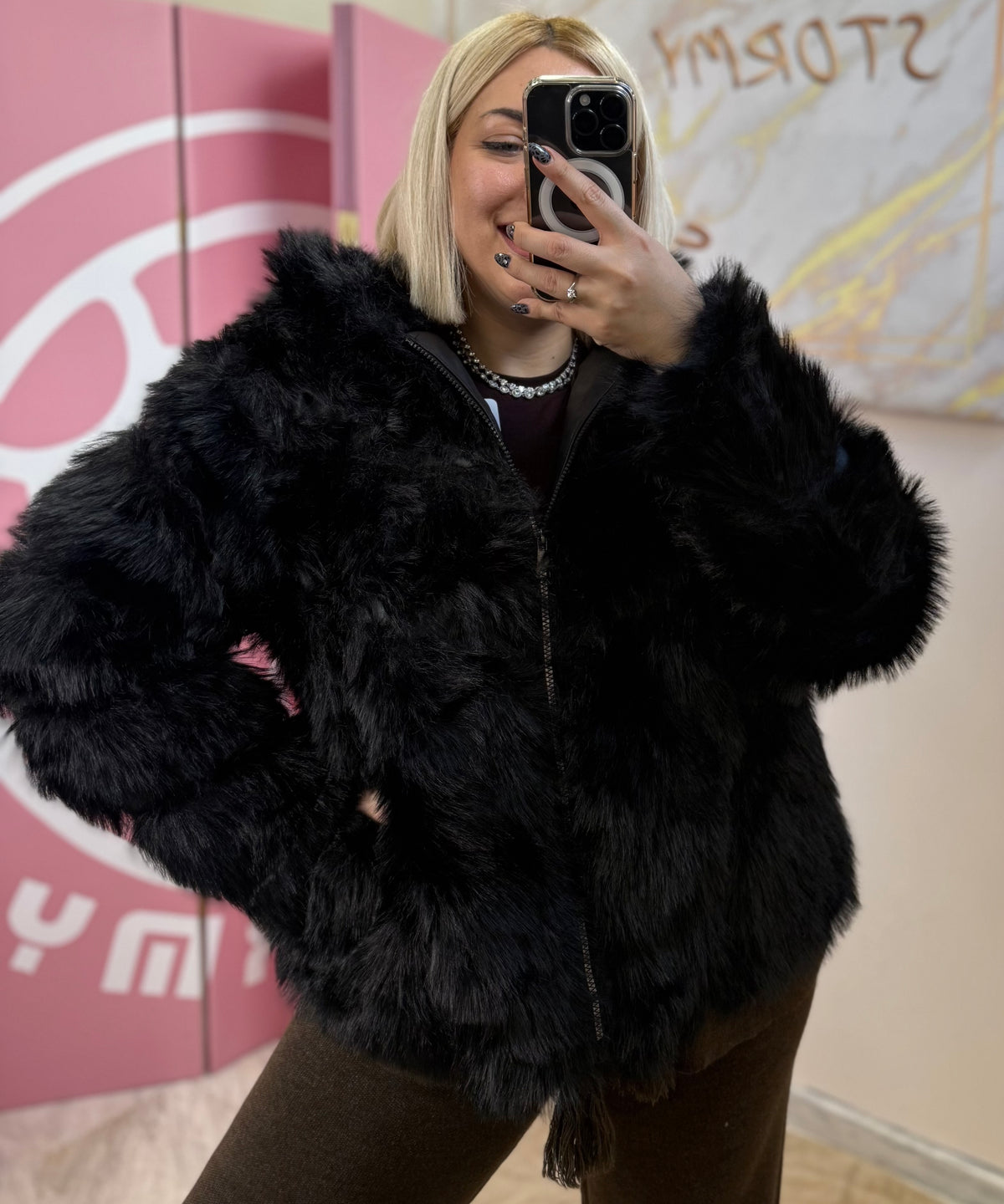 Lena Fur Black