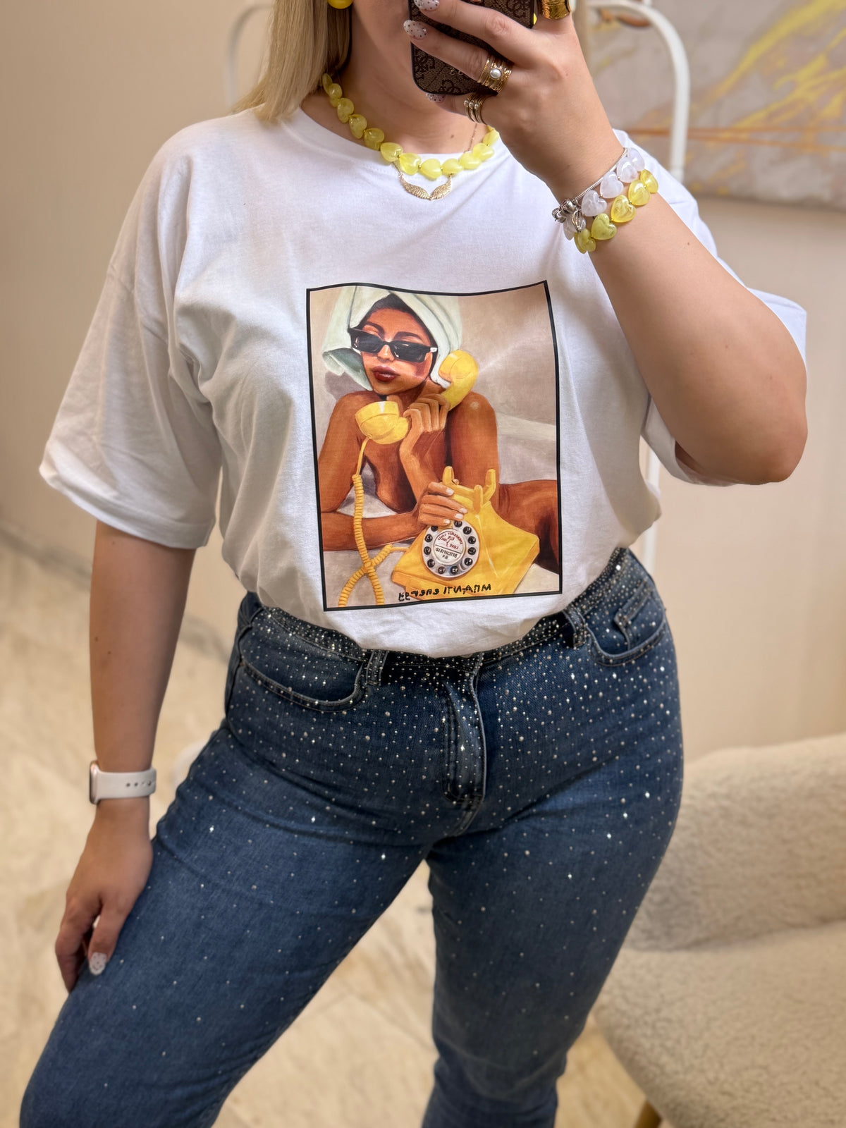 Yellow Telephone T-shirt