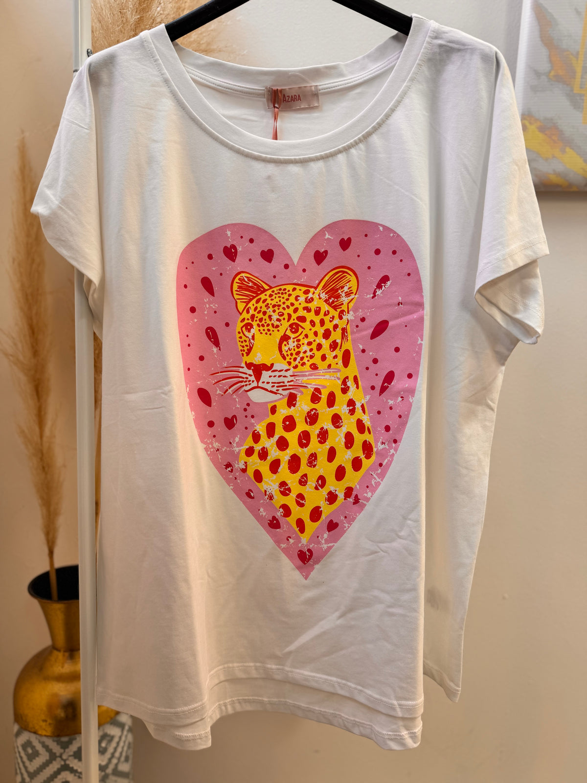 Heart Leopard Pink T-shirt
