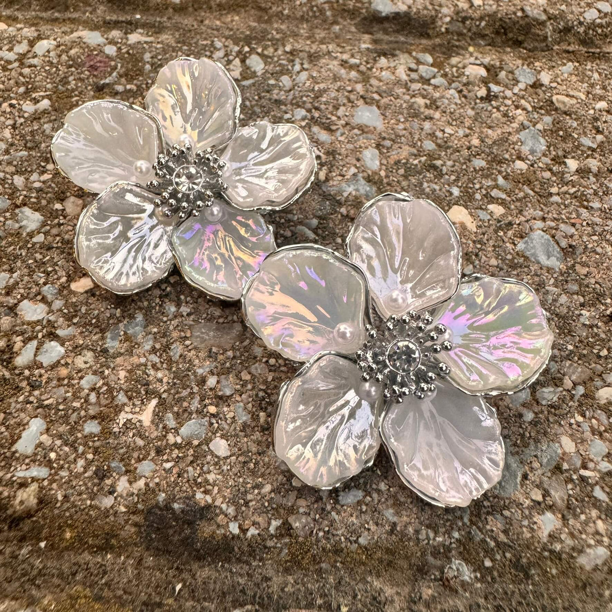 FLOWER MIRROR EARRINGS
