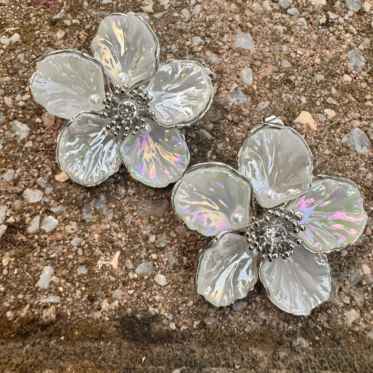 FLOWER MIRROR EARRINGS